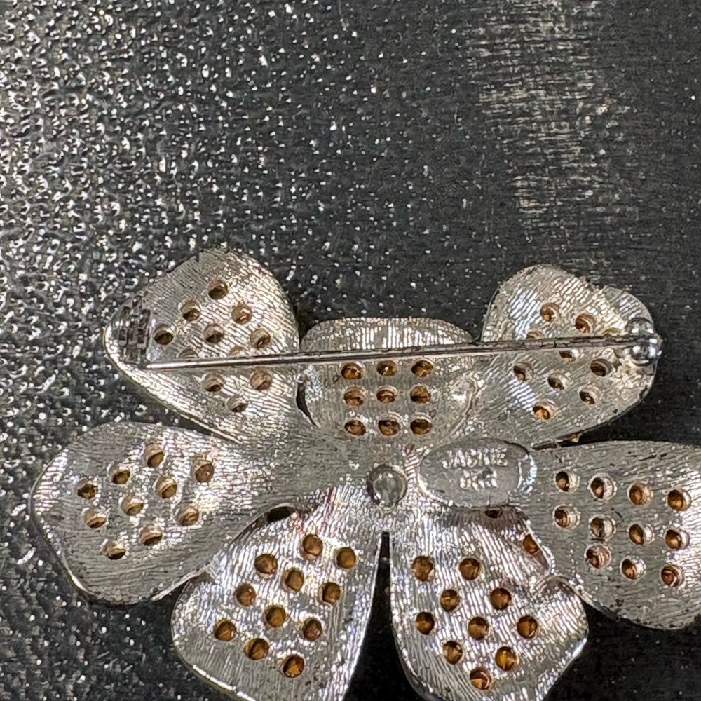 JACKIE ORR SWAROVSKI CRYSTAL BROOCH - Picture 3 of 4